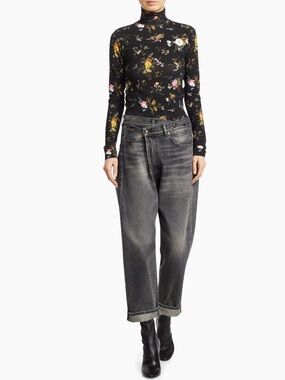 R13 Crossover jeans in Leyton Black